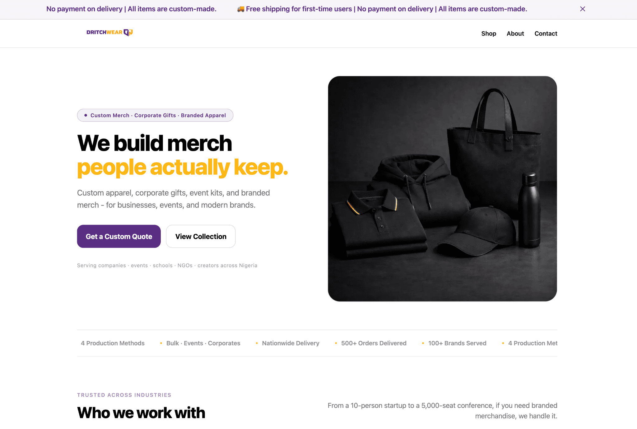 Preview of Dritchwear